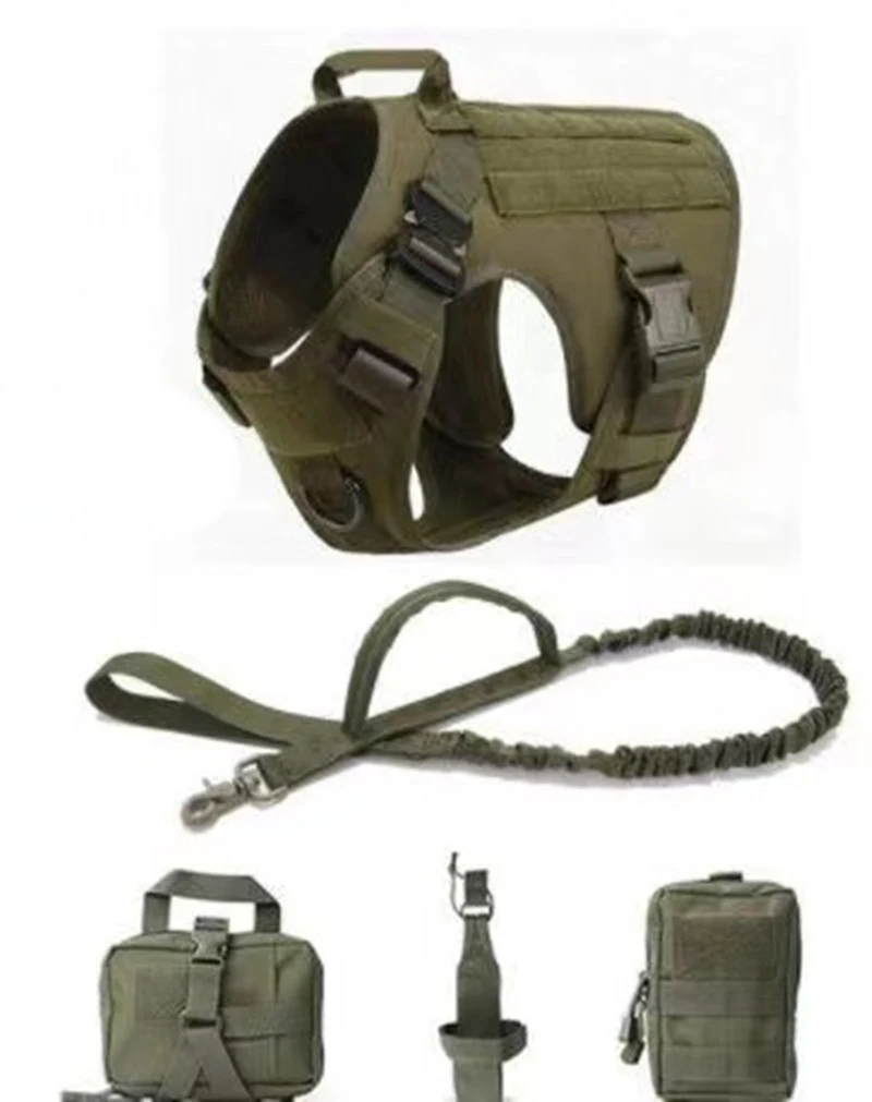 Title 8, Outdoor Tactical Elastic Leash Harness Set for ...