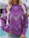Suéter retro street casual com gola redonda e manga comprida — foto 14