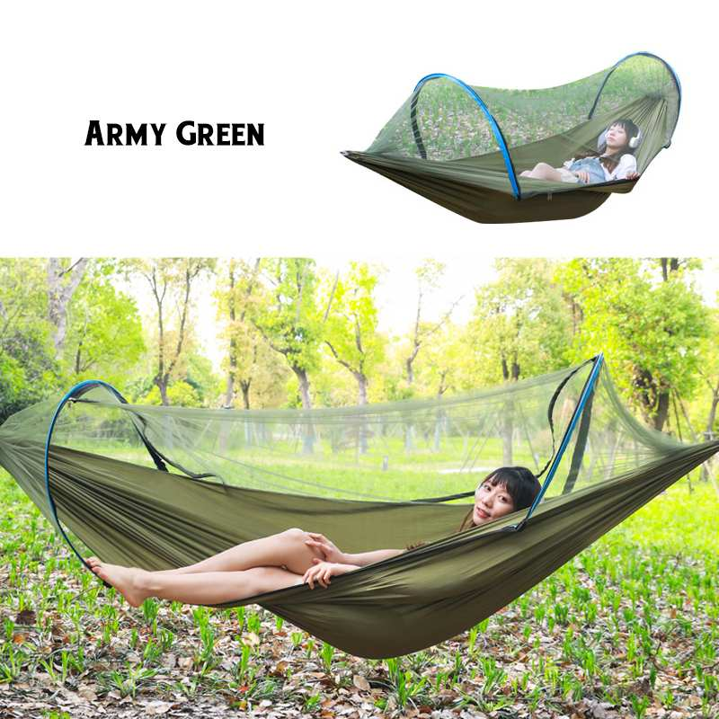 Rede de Descanso Portátil para 2 Pessoas com Mosquiteiro Integrado, Perfeita para Camping e Proteger-se de Mosquitos ao Ar Livre. — foto 14
