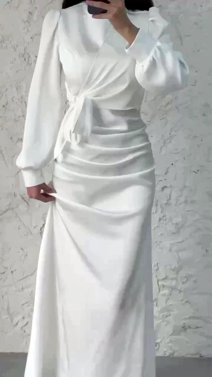 Title 5, Tight Waist Slim High Waist Dress for a flatter...