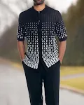Conjunto de camisa masculina para praia e lazer no verão, com estilo descontraído. Perfeito para aproveitar o sol com conforto e elegância. — foto 11