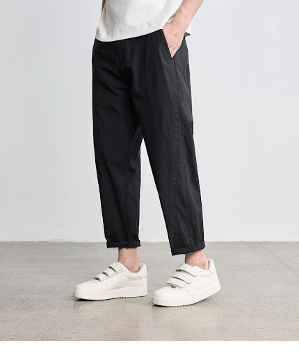 Title 8, Pantaloni Casual Uomo in Puro Cotone, Struttura...