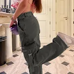 Loose overalls with multiple pockets, the street trend you need. Comfortable, stylish, and practical. Perfect for everyd — photo 3