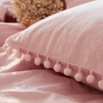 Roupa de cama simples de algodão estilo japonês para casa. Desfrute de maciez, respirabilidade e um sono tranquilo. Perfeita para um descanso revigorante. — foto 1