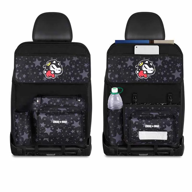 Bolsa de almacenamiento plegable para el asiento trasero del coche, creativa y organizada. Mantén tu coche ordenado con fácil acceso y espacio extra. — foto 7