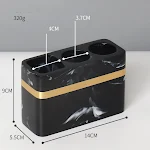 Conjunto Continental Simples de Resina para higiene bucal com copo e enfeite de banheiro, perfeito para escovar os dentes. — foto 11