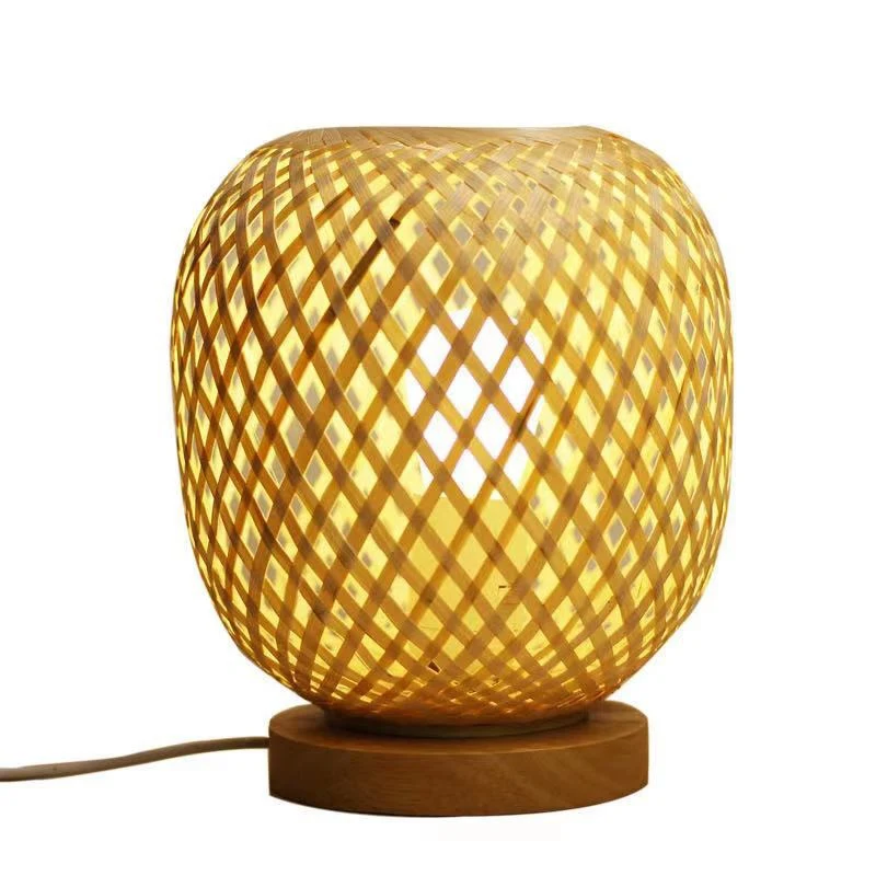 Title 3, Bamboo Strip Weaving Simple Net Table Lamp for ...