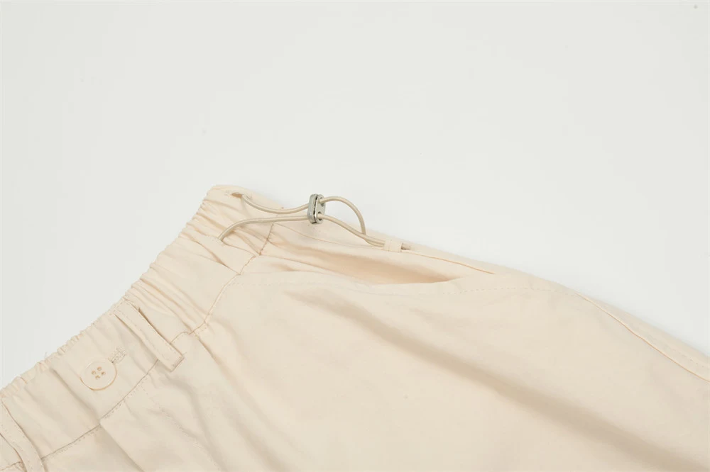 Effen gekleurde geplooide parachutebroek voor heren, losse pasvorm, comfortabele vrijetijdsbroek, ideaal voor een casual en relaxte look — foto 1