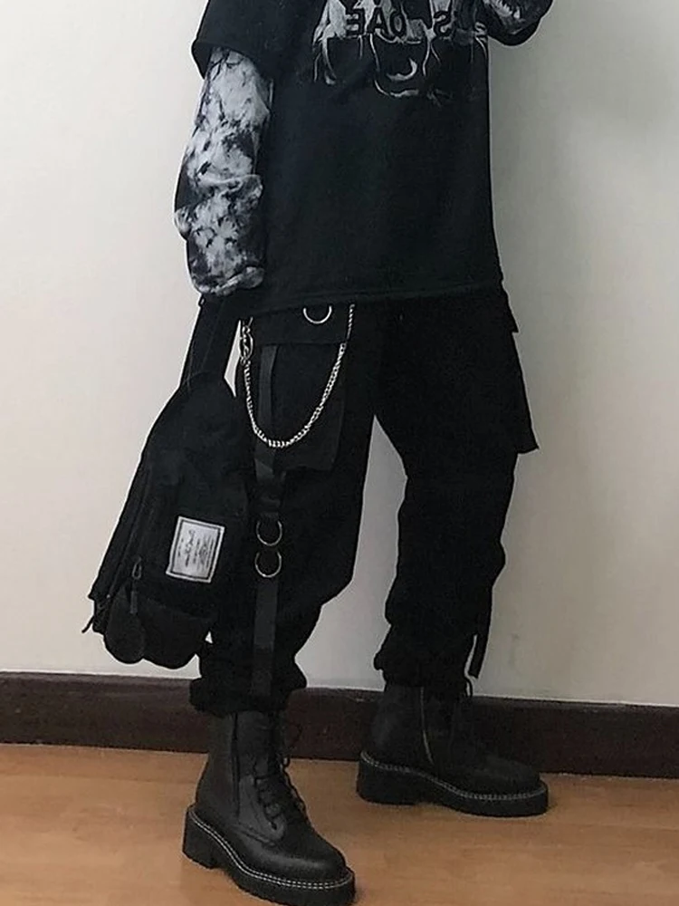 Title 3, Solid Color Casual Bungee Cargo Harem Pants off...