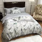 Jogo de cama europeu de algodão com impressão digital, 4 peças, sedoso e delicado, para noites de sono tranquilas e elegantes. — foto 5