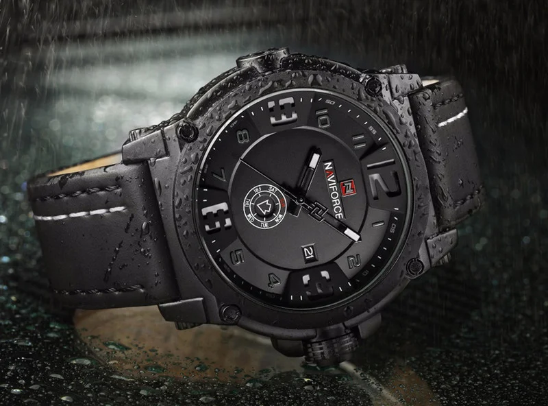 Relógio Masculino NAVIFORCE 9099 Calendário Prova d'água Pulseira de Quartzo. Um relógio elegante e funcional para o homem moderno. — foto 16