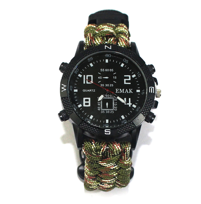 Survival para acampar al aire libre Siete Core Umbrella Rope Woven Watch AK17 Multifunción Compass Survival Watch — foto 7