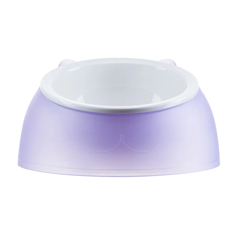 Simple Ceramic Tilting Anti-overturning Cat Food Bowl. Provides stability, prevents spills, and encourages comfortable a — photo 11