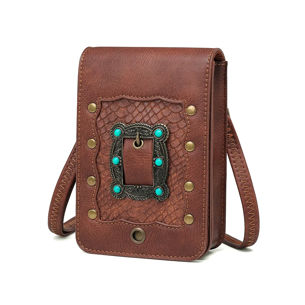 Borsa diagonale punk da donna a una spalla, un accessorio trendy e originale per uno stile unico e audace, perfetto in ogni occasione. — foto 2