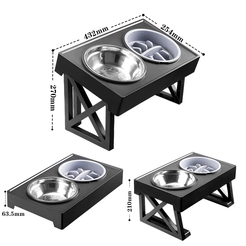 Title 1, Elevated Dog Bowls 2 Adjustable Heights Raised ...