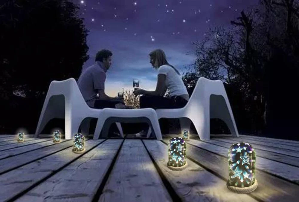 Title 7, Lâmpada mágica de vidro 3D de Natal Crie um amb...