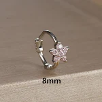 Brincos Roxo Flor com Fivela e Micro Zircônia Incrustada, Design Sofisticado e Detalhes Delicados. — foto 7