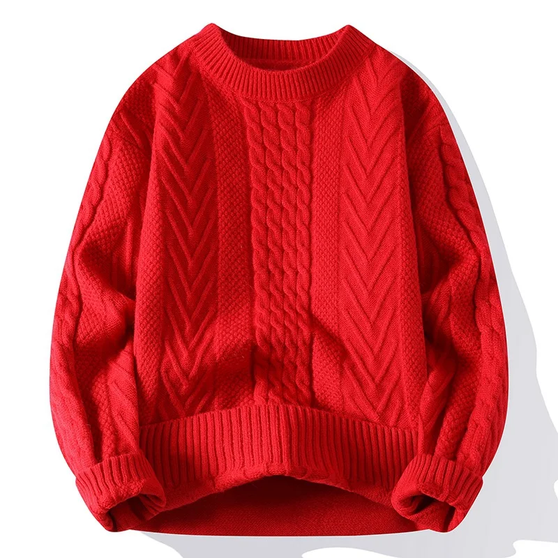 European and American Multicolor Cable-Knit Sweater Warm and Stylish for Fall Winter Soft Comfortable Versatile Fashion — photo 7