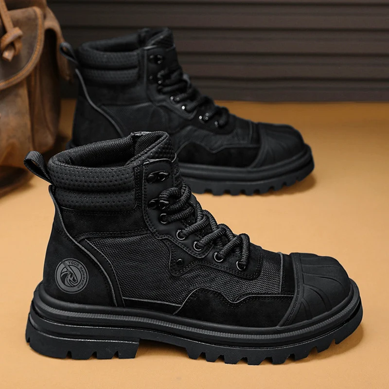 Title 5, Mens High-top Shell Toe Rhubarb Martin Boots. ...