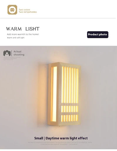 Title 11, Solid Wood Bedroom Bedside Hotel Wall Lamp Aisl...