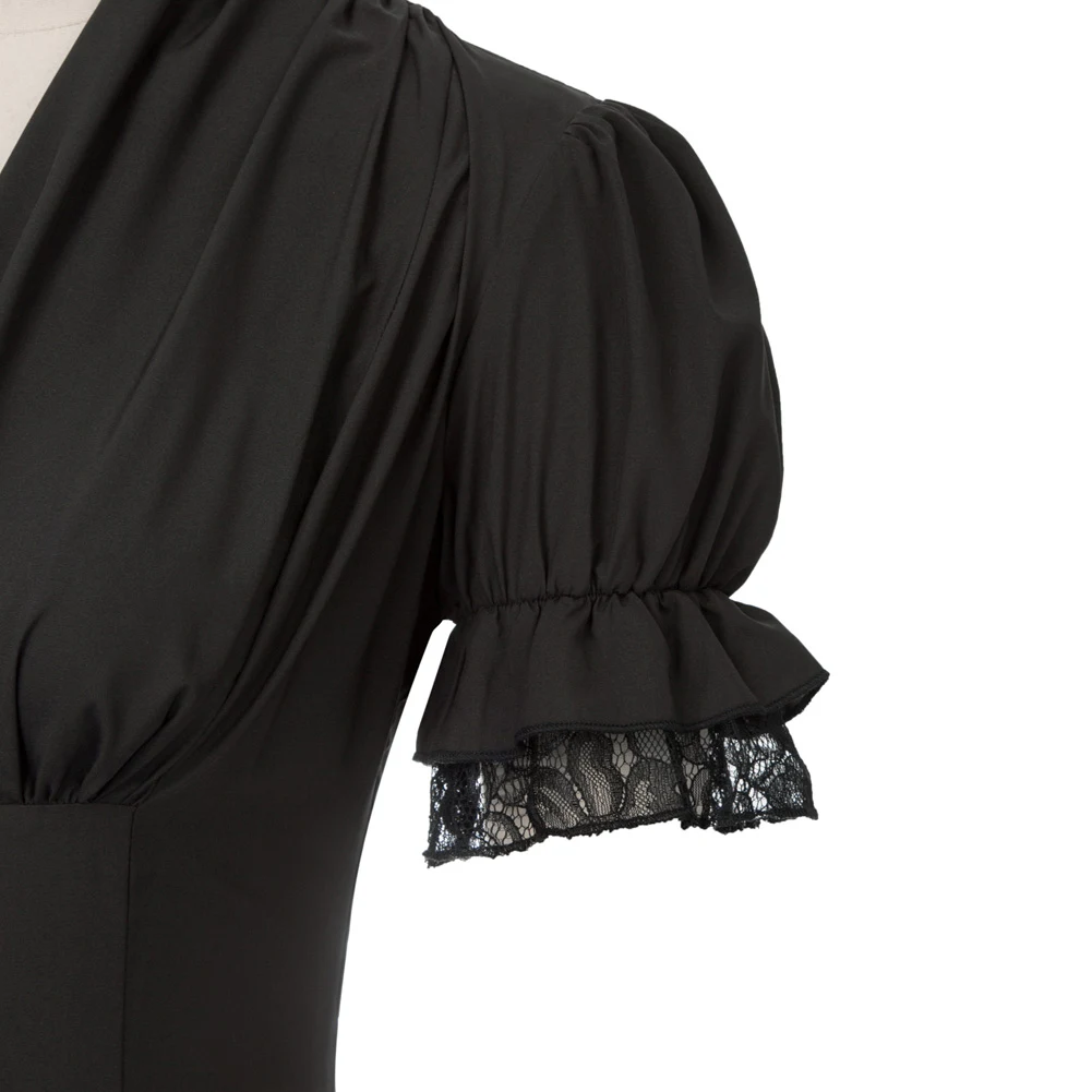 Victoriaanse blouse met korte mouwen voor dames — foto 3