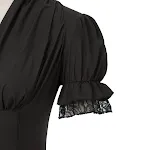 Victoriaanse blouse met korte mouwen voor dames — foto 3
