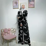 Printed Muslim robe for women, stylish and modest. Comfortable and elegant for daily wear or special occasions, offering — photo 8