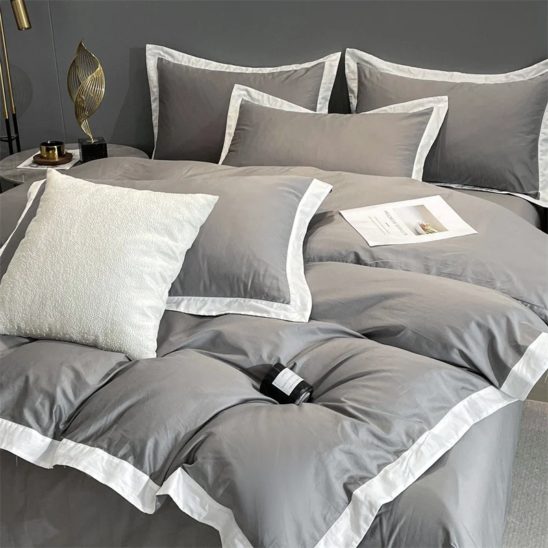 Conjunto de quatro peças em veludo twill longo, de alta qualidade e simples. Adicione elegância e conforto ao seu espaço. — foto 3