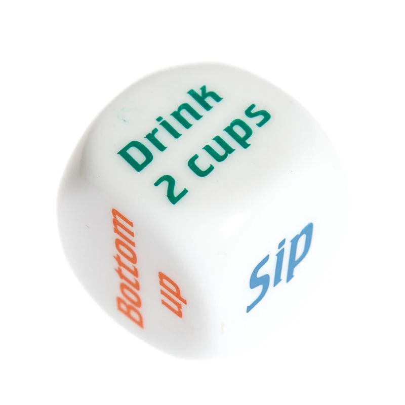 Impressão colorida Dados criativos para vinho inglês 2.5x2.5cm, ideais para jogos e uma experiência única com vinho — foto 1