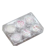 Glitter-sequin sieraden set, gemengd laserpoeder, hoogglans gradiënt nagelkleur poeder en stickers voor schitterende nagels. — foto 5