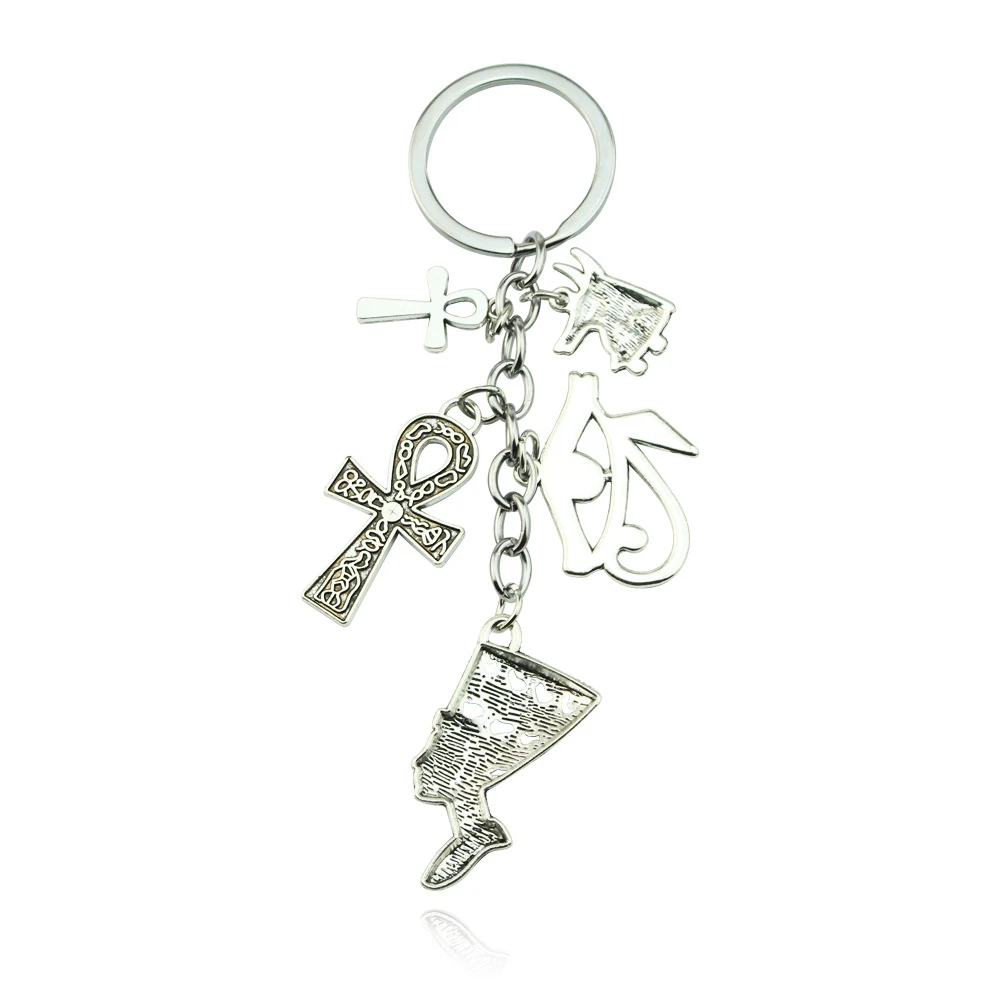 Egyptisch Symbool Duivels Oog Sleutelhanger, Bescherming en Geluk. Weert boze blikken af en trekt positieve energie aan. Handig en stijlvol accessoire. — foto 4