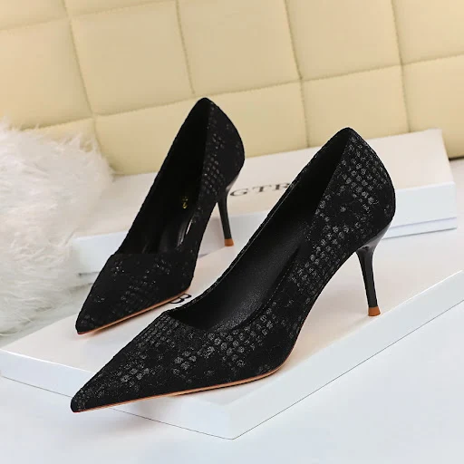 Title 7, Zapatos de tacón alto de aguja para mujer, esti...