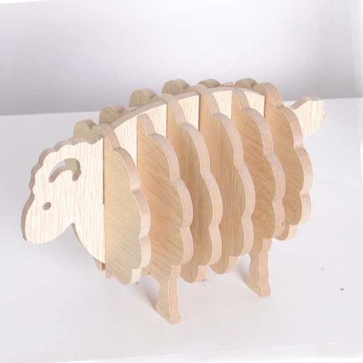 Title 1, Creative Lamb Wooden Coaster Ornaments Protect ...