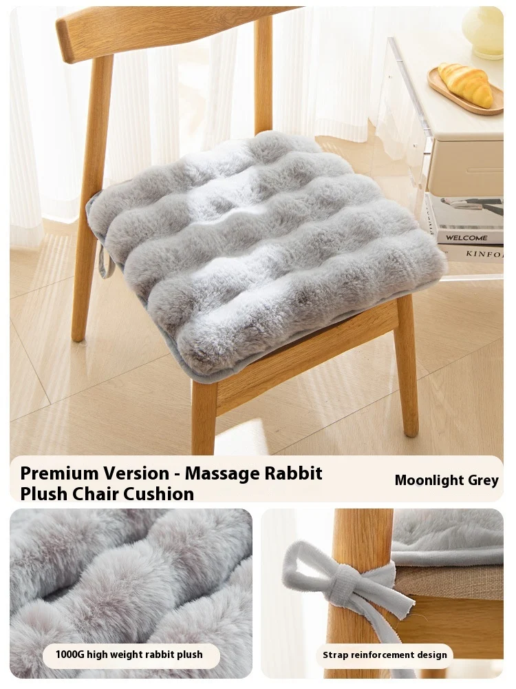 Almofada Quente de Cashmere Coelho para Escritório, Longa Duração, Fleece Espesso, Conforto Superior para Longas Sessões Sentado — foto 23