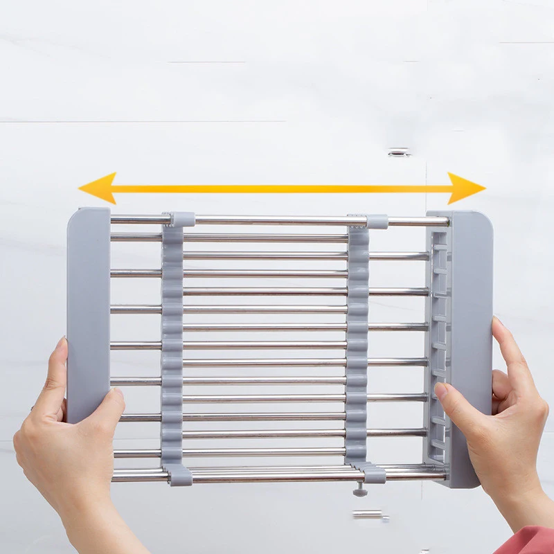 Kitchen Sink Retractable Drain Basket Extendable and adjustable for draining dishes, vegetables, and fruit. Optimizes sp — photo 2