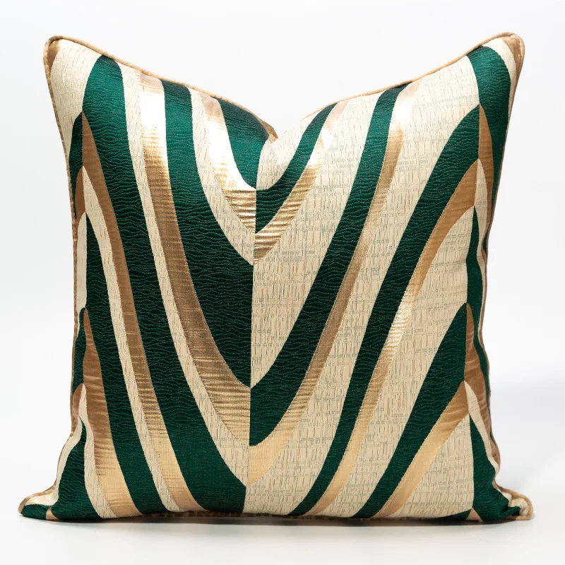 Travesseiro lombar dourado moderno minimalista para quarto, sofá e cama. Grande e confortável para seu descanso. — foto 3