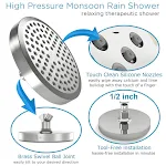 6 Inch Pressurized Electroplating Shower Head Experience a revitalizing shower with increased water pressure and complet — photo 4