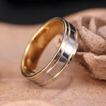 18K Goldener Wolframring für Damen und Herren, Paarringe, extrem widerstandsfähig, stilvoller Schmuck für Paare — foto 5