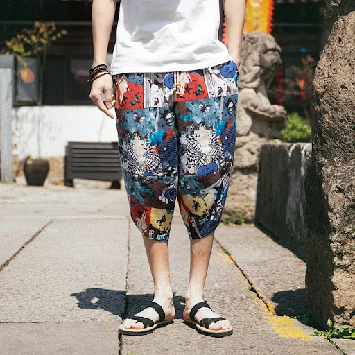 Title 13, Retro loose plus size cropped trousers