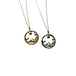 Colar de Sereia Vazado Redondo Geométrico Design Moderno para Mulheres Joia Única e Encantadora Presente Ideal para Expressar Personalidade e Estilo — foto 1