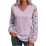V-neck Casual Loose Women's Lace Bottoming Shirt Long Sleeve — photo 11