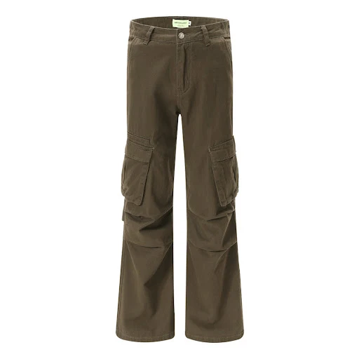 Title 18, Solid Color Denim Overalls Trousers for Men and...