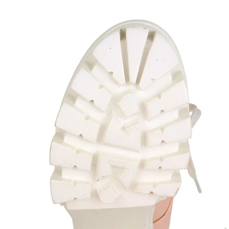 Salto Alto Feminino com Cadarço, Novo Sexy Sola Grossa Punk Sapatos de Neve de Inverno. Botas estilosas para um visual ousado e aquecido. — foto 17