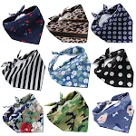 Dog Bandana Cotton Pet Dog Bibs Black White Striped Dog Triangle Towel Cute WashableChristmas Halloween Pet Dog Bandana — photo 6