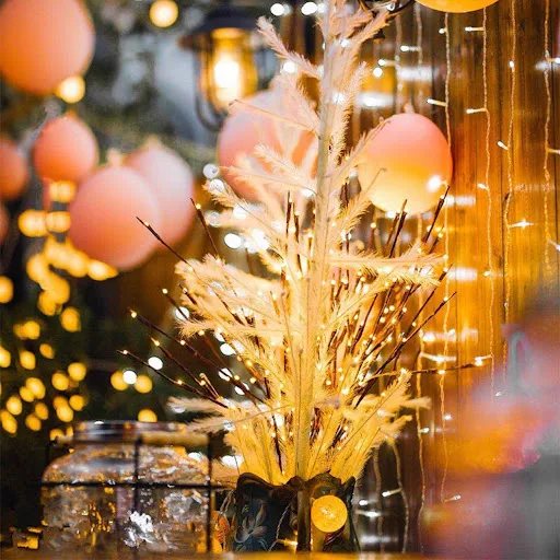 Title 3, LED Lantern Simulation Branch Light Room Decora...