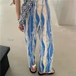 Women's Summer High Waist Drape Straight Wide Leg Pants. Stylish and comfortable, perfect for warm weather. — photo 5