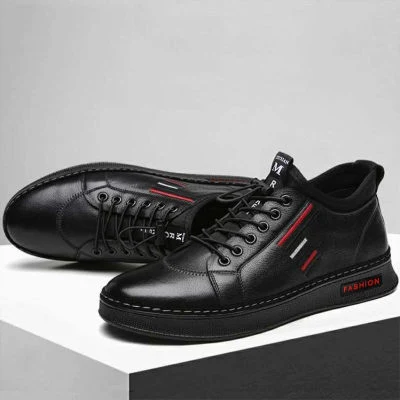Sapatos Casuais de Couro Masculinos Estilo Britânico Versáteis para Todas as Ocasiões Conforto e Elegância em um Design Moderno — foto 2