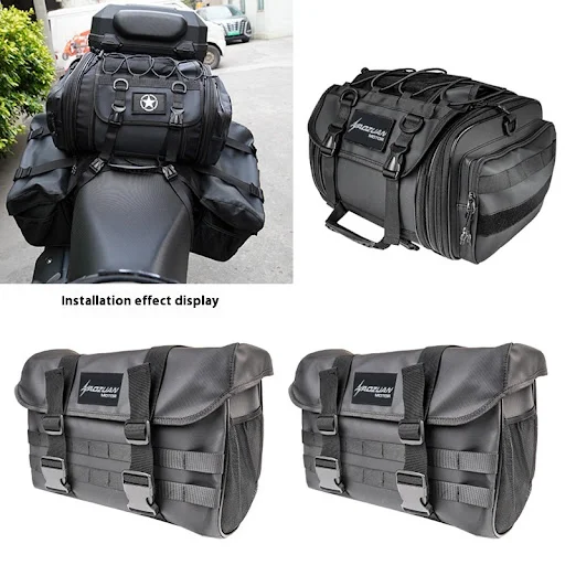 Title 7, Bolsa Lateral Traseira de Moto Impermeável para...