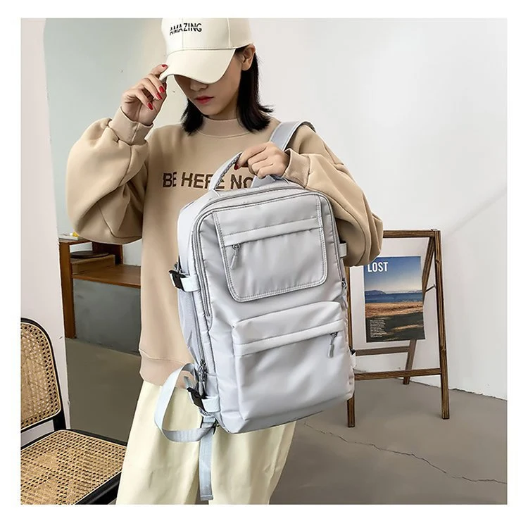 Title 42, Mochila de viagem de moda cor sólida com separa...
