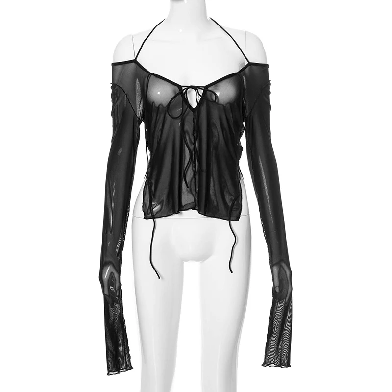 Title 7, Summer New Womens Solid Color Lace-up Halter S...